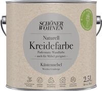 2,5L Sch&ouml;ner Wohnen Naturell Kreidefarbe K&uuml;stennebel, Weiches Graubeige