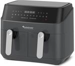 TurboTronic Doppel Hei&szlig;luftfritteuse XXL, digitale Hei&szlig;luft-Fritteuse, 9L (2x...