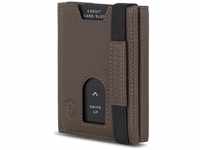 VON HEESEN Leder Slim Wallet - Geldbeutel mit RFID Schutz - Mini Geldbörse für