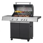 Tarrington House BBQ Gas-Grill PAXTON, 4-Brenner-Gasgrill mit Seitenbrenner, schwarz,