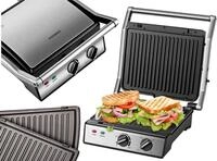 XXL Kontaktgrill abnehmbare Platten | 30 Minuten Timer | Panini Toaster 