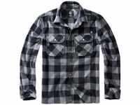 Brandit Herren Jeff Fleece Shirt Long Sleeve Hemd, Black/Grey, S