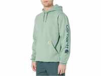 Carhartt Mens Loose Fit Midweight Logo Sleeve Graphic Hooded Sweatshirt, Farbe:...