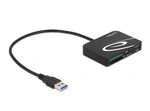 Delock Card Reader f&uuml;r XQD/SD/Micro SD Speicherkarten + USB Typ-A Port