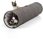 CanadianCat Company | XXL Spieltunnel f&uuml;r Katzen mit Kuschelfell | grau | ca....