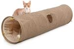 CanadianCat Company | XXL Spieltunnel f&uuml;r Katzen mit Kuschelfell | beige | ca....