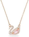Swarovski Swan Halskette, Schwan, Rosa, Ros&eacute;gold-Legierungsschicht