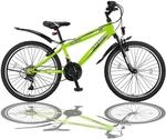 Talson 26 Zoll Mountainbike Fahrrad mit Gabelfederung und Beleuchtung mit 21-Gang