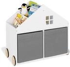 PINOLINO Regal Hus &ndash; B&uuml;cherregal Kinder 6 F&auml;cher, wei&szlig;es Kinderb&uuml;cherregal