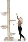 HAPPYPET Kratzbaum 'Leonardo' Grosse Katzen Stabil XXL Deckenhoch, 250 bis 275 cm -
