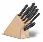 Victorinox Swiss Classic Messerblock aus Holz, 9-tlg Best&uuml;ckt mit 8 Messern und 1