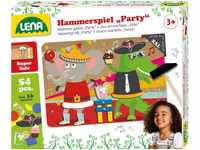 Lena 65835 - Hammerspiel Party, Nagelspiel mit 38 farbigen Teilen & 16 Sonderteile,