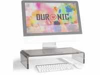 Duronic DM054 Monitorständer | 50 x 20 cm Schwarze Acrylglasplatte | Bis 30 kg 