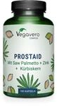 Prostata Komplex Vegavero | 800 mg K&uuml;rbiskernextrakt |180 Kapseln Hochdosiert | Mit