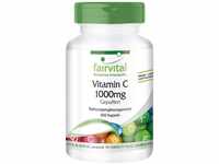 Fairvital | Gepuffertes Vitamin C 1000mg hochdosiert - 400 Kapseln - VEGAN -