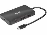 Club3D CSV-1598 USB Gen2 Type-C zu Dual DisplayPort 4k60Hz 7-in-1 Portable Dock