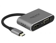 DeLOCK USB Type-C Adapter zu HDMI und VGA mit USB 3.0 Port und PD