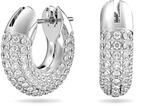 Swarovski, Dextera Kreolen, Rhodinierte Ohrringe mit Strahlenden Swarovski Kristallen