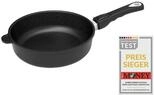 AMT Gastroguss Bratpfanne, 20 cm &Oslash;, 7 cm hoch, Schmorpfanne, abnehmbarer Stiel,