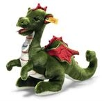 Steiff 067198 Rocky Drache - 32 cm - Kuscheltier - Gruen stehend, Treetop