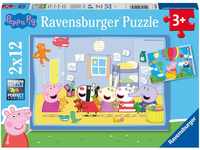 Ravensburger Kinderpuzzle 05574 - Peppas Abenteuer - 2x12 Teile Peppa Pig Puzzle für