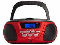 Aiwa BBTU-300RD CD-Radio Rot-Schwarz USB Bluetooth AUX-IN-Eingang