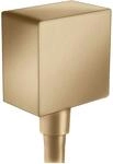 hansgrohe Schlauchanschluss FixFit Square, Wandanschluss mit R&uuml;ckflussverhinderer,