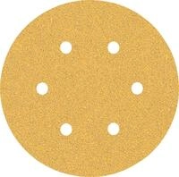 Bosch 5x EXPERT C470 Schleifblatt mit 6 L&ouml;chern (f&uuml;r Farbe auf Holz, Hartholz, &Oslash;