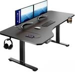 Casaria&reg; H&ouml;henverstellbarer Schreibtisch 160x75 cm elektrisch mit...