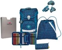 DER DIE DAS leichter Schulranzen, ErgoFlex Easy Blue Speed Set 5-teilig, ca. 20,5 l