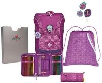 DerDieDas ErgoFlex Easy Schulranzenset 5-teilig Purple Dots