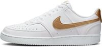 Nike Damen Court Vision Low Next Nature Sneaker, Wei&szlig;/Metallic Gold-White, 36...