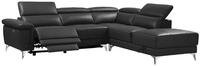 LINEA SOFA Relaxsofa Ecksofa Leder elektrisch - Ecke Rechts - Anthrazit -...