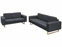 vidaXL Polstersofa 5-Sitzer Stoffsofa Lounge Couch Wohnzimmer Möbel Dunkelgrau
