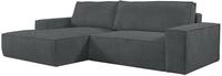 Couch Ecksofa, umklappbar, aus Cord, Grau, Amelia von Pascal Morabito, links