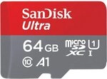Sandisk Ultra microSDXC UHS-I Karte, 64 GB, Geschwindigkeit bis zu 140 MB/s