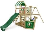 WICKEY Spielturm Kletterger&uuml;st SeaFlyer mit Schaukel & gr&uuml;ner Rutsche, Outdoor