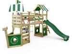 WICKEY Spielturm Kletterger&uuml;st StormFlyer mit Schaukel & gr&uuml;ner Rutsche, Outdoor