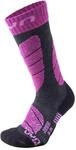 UYN Jungen Ski Kinder Socke, Grau (Anthracite Melange/Violet), 30 EU