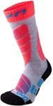 UYN Jungen Ski Kinder Socke, Grau (Light Grey/Coral Fluo), 30 EU