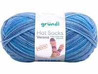 Gründl Hot Socks Verona, 4-fach, 100 g Hellblau/Blau-Meliert