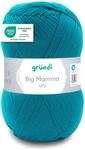 Gr&uuml;ndl Wolle Big Mamma uni 1 Kn&auml;uel 400 g, petrol | XXL Wolle zum Stricken -