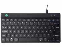 R-Go Compact Break Tastatur, AZERTY FR Layout, Mit Pausenanzeige, Ergonomische