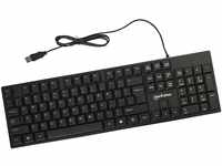 Manhattan-Products Kabelgebundene Tastatur - Klassische PC Tastatur mit USB,...