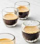 La Roch&egrave;re Espresso Gl&auml;ser Troquet verschiedene Muster, 100 ml - 4er Set