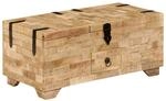 vidaXL Mangoholz Massiv Couchtisch Holztruhe Beistelltisch Kiste Truhe Tisch