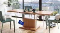 Mazzoni Aston Couchtisch ausziehbar h&ouml;henverstellbar 120/200cm in Erle modern
