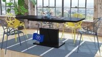 Mazzoni Grand Noir Couchtisch ausziehbar h&ouml;henverstellbar 120/180cm in Schwarz...