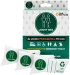 Jonhy Wee Pinkelbeutel Taschen-WC f&uuml;r Unterwegs 600ml 3 St&uuml;ck - Notfall Toilette WC