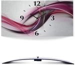 ARTLAND Wanddeko Wanduhr ohne Tickger&auml;usche Alu Funkuhr 50x25 cm Eckig Lautlos...